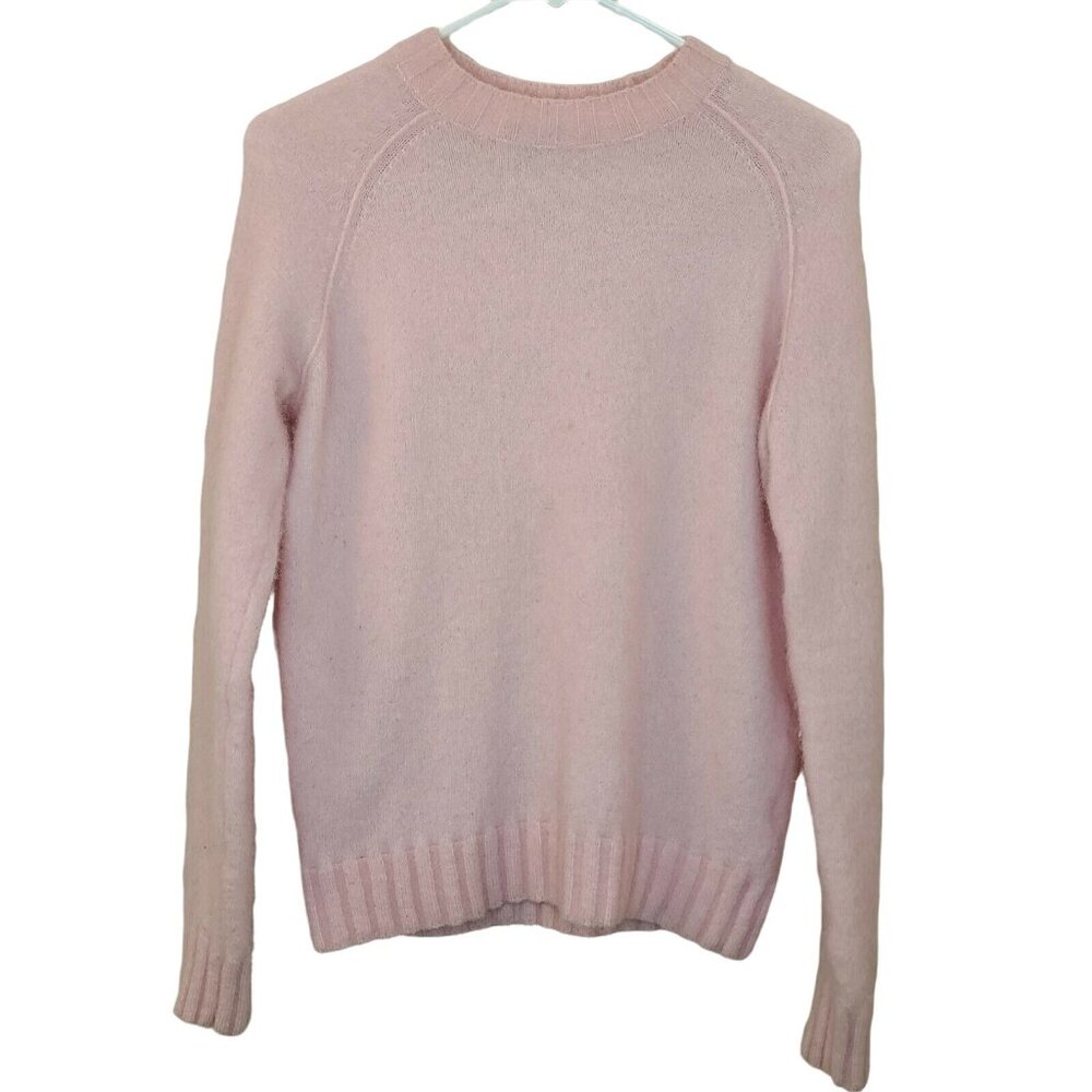 COS Sweater Womens Small Pink Alpaca Wool Blend Fuzzy Knit Casual Basic Work - Picture 1 of 12